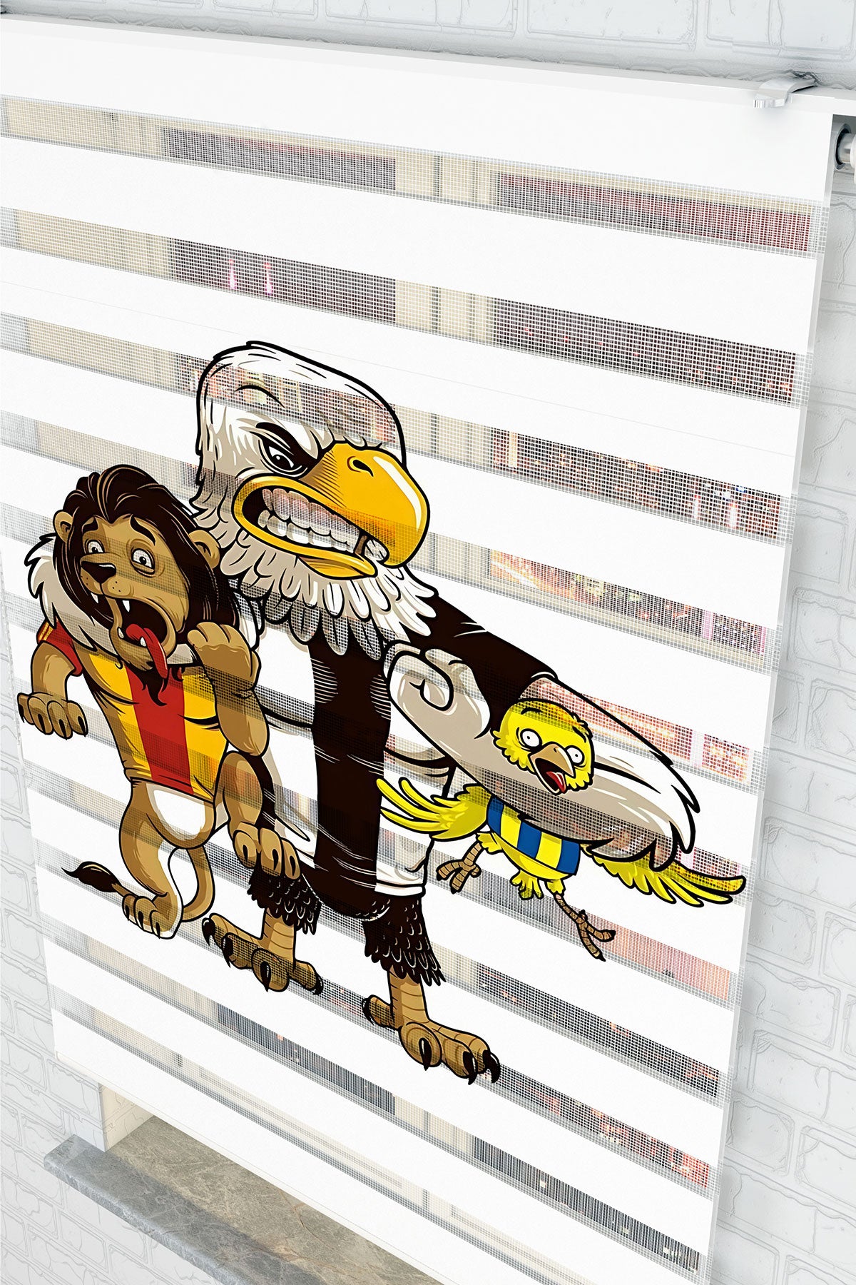 Kartal ve Aslan Taraftar Zebra Perde - (AKEL-1235-5)