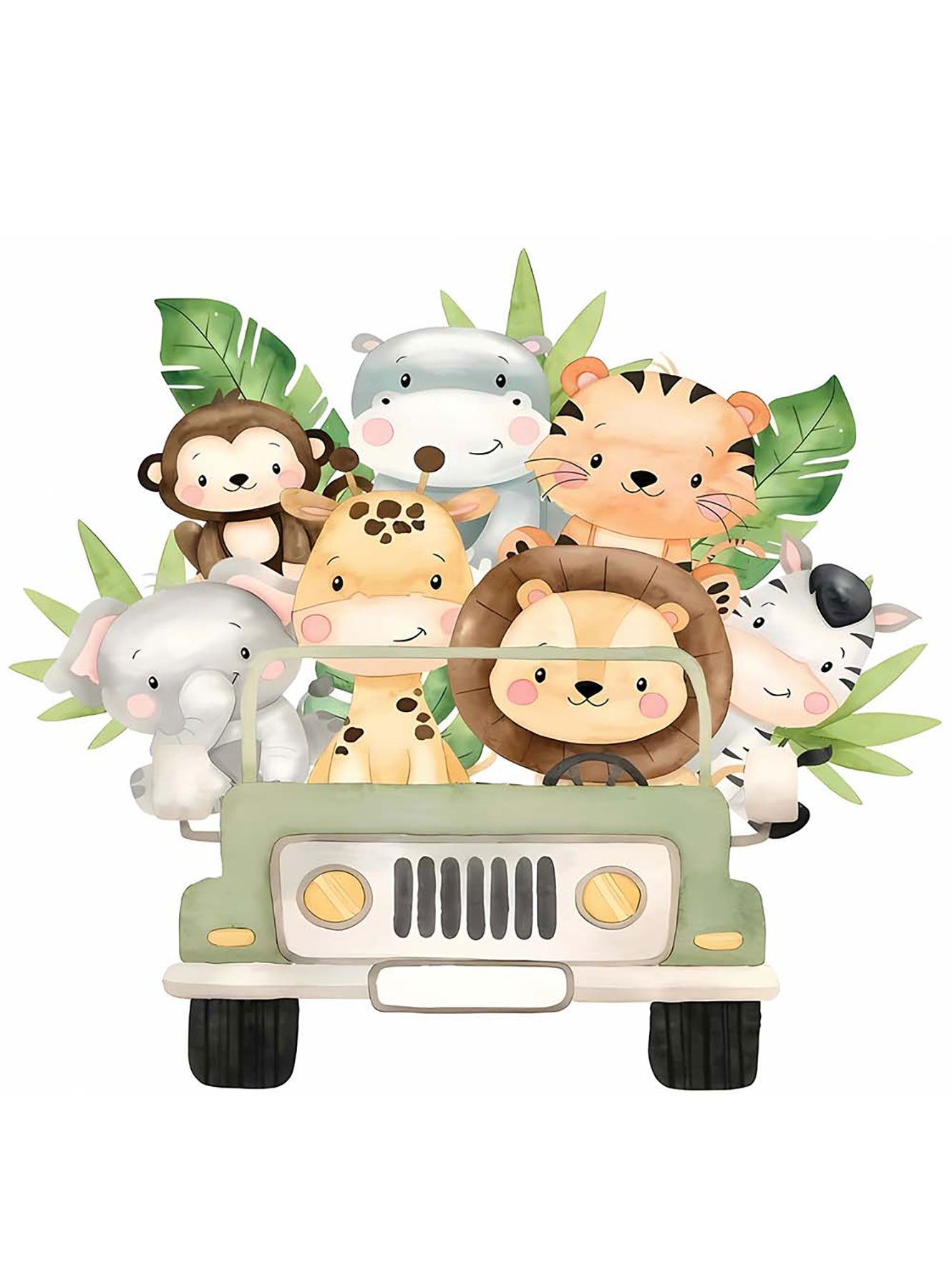 Safari Macerası Çocuk Zebra Perde - (AKEL-1237-6)