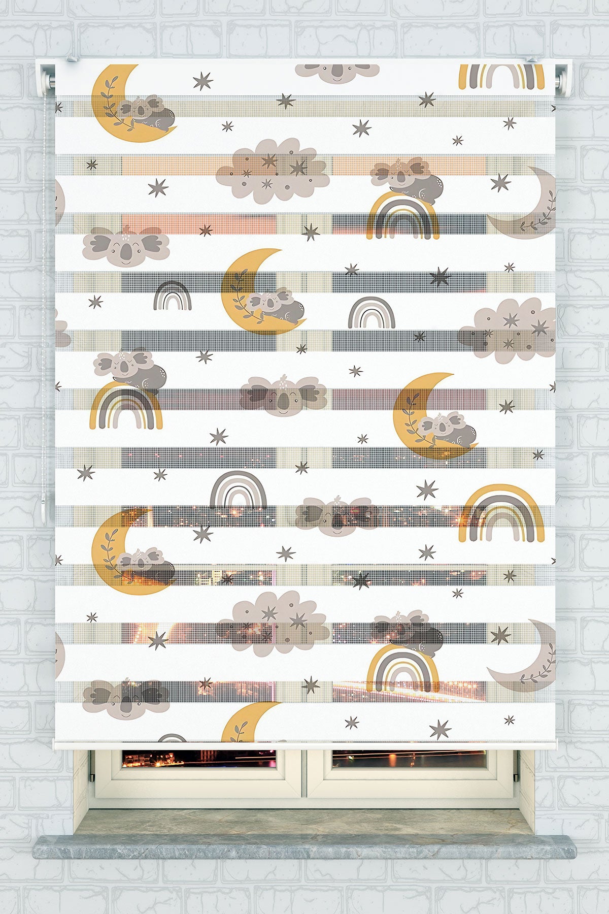 Ayışığında Koala Zebra Perde - (AKEL-1238-1)