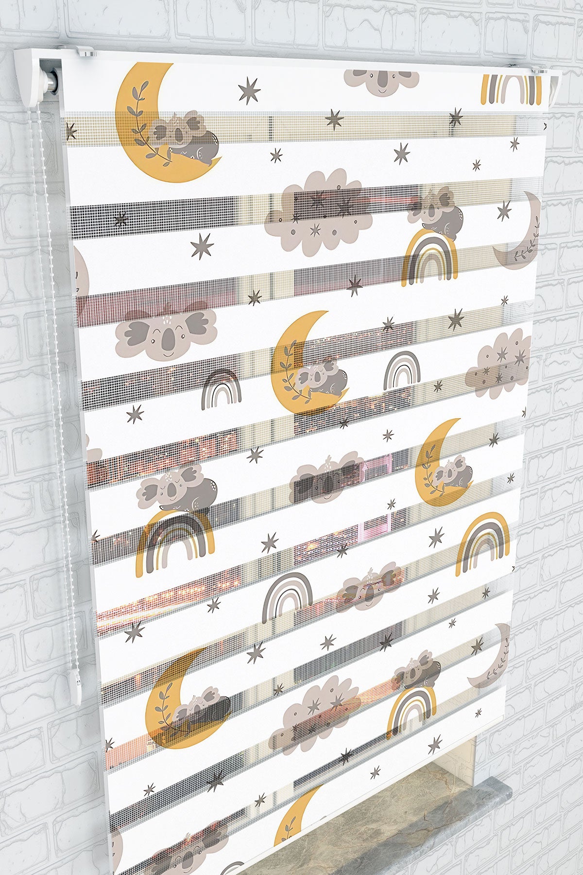 Ayışığında Koala Zebra Perde - (AKEL-1238-2)