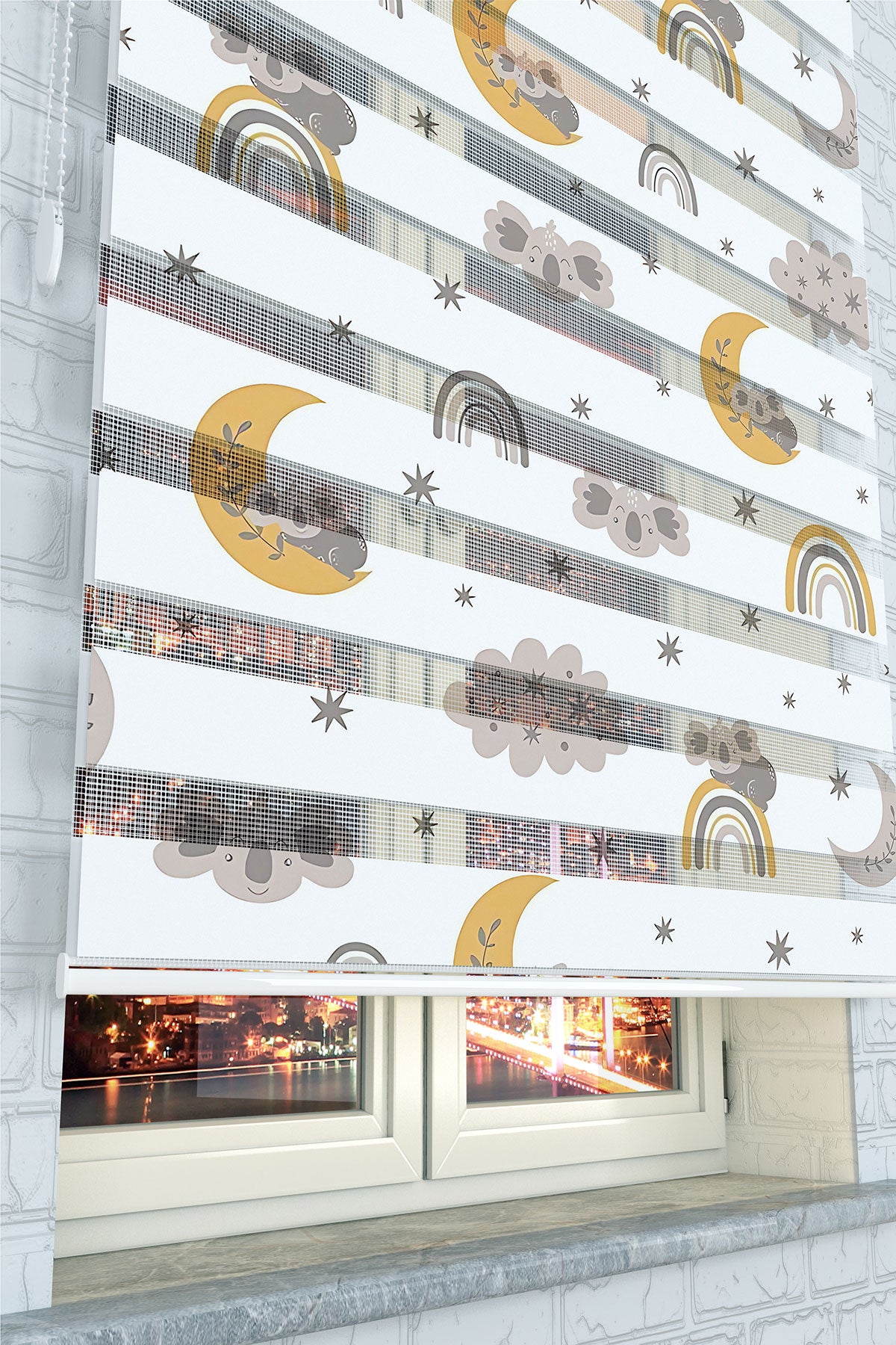 Ayışığında Koala Zebra Perde - (AKEL-1238-3)