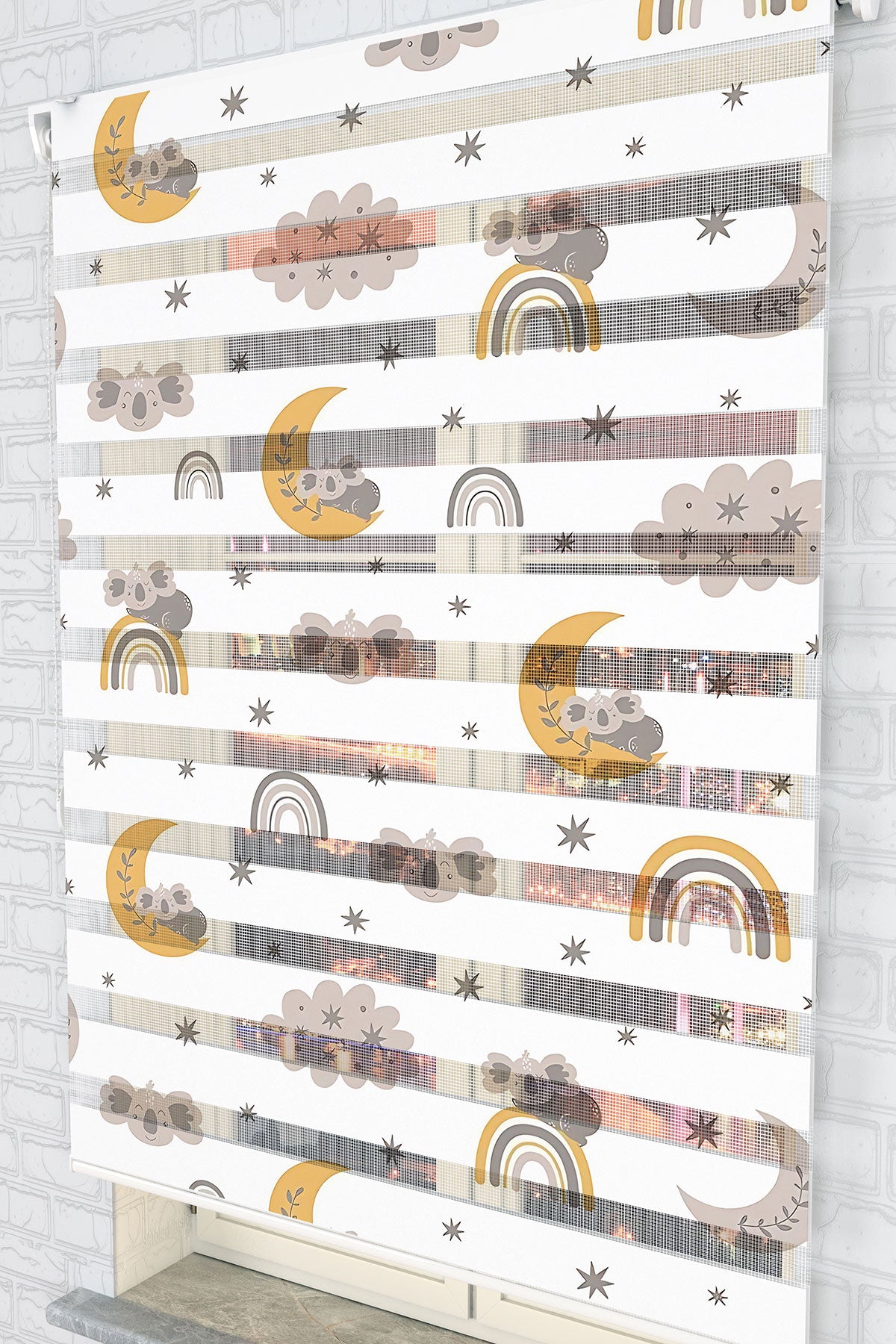 Ayışığında Koala Zebra Perde - (AKEL-1238-4)