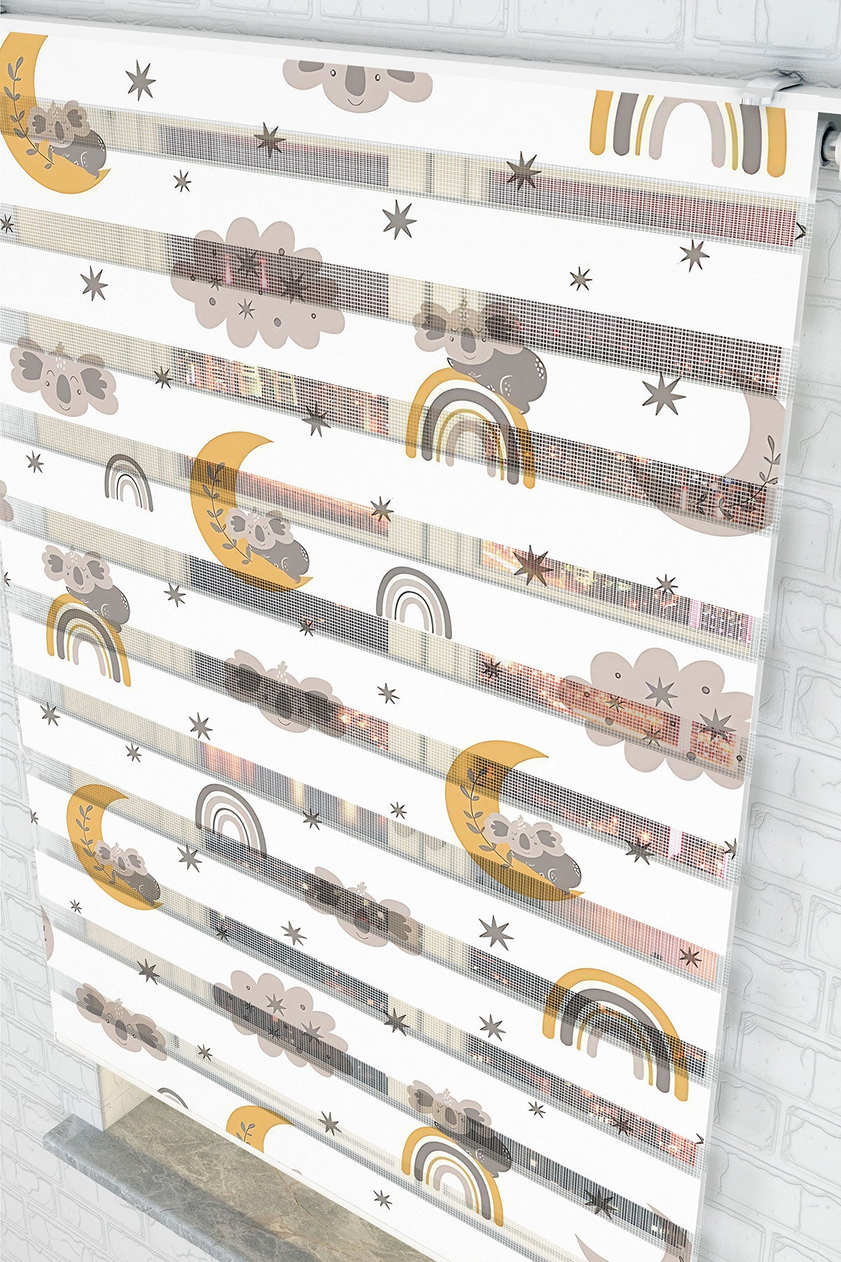 Ayışığında Koala Zebra Perde - (AKEL-1238-5)