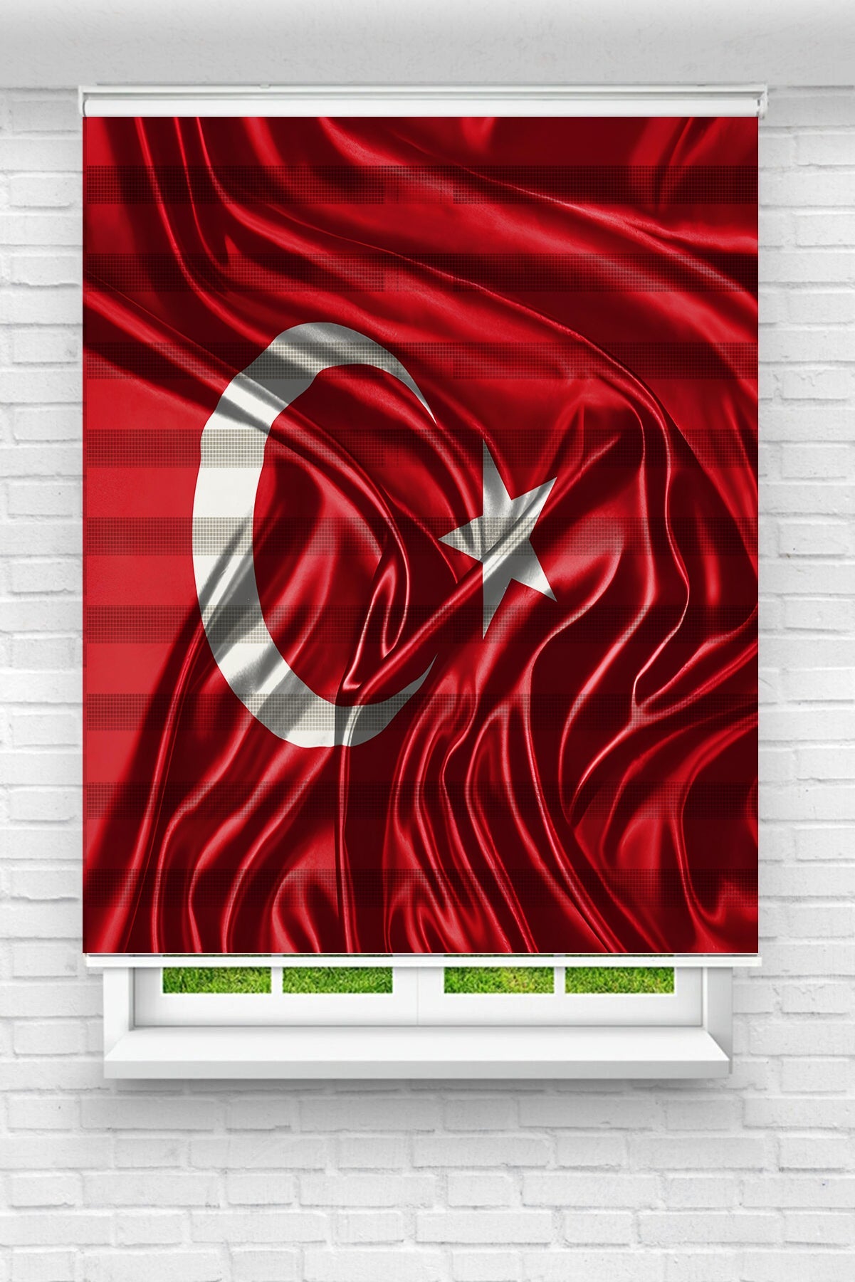 Genç Odası Kahve Rengi Renk Geçişli Dijital Baskılı Zebra Perde