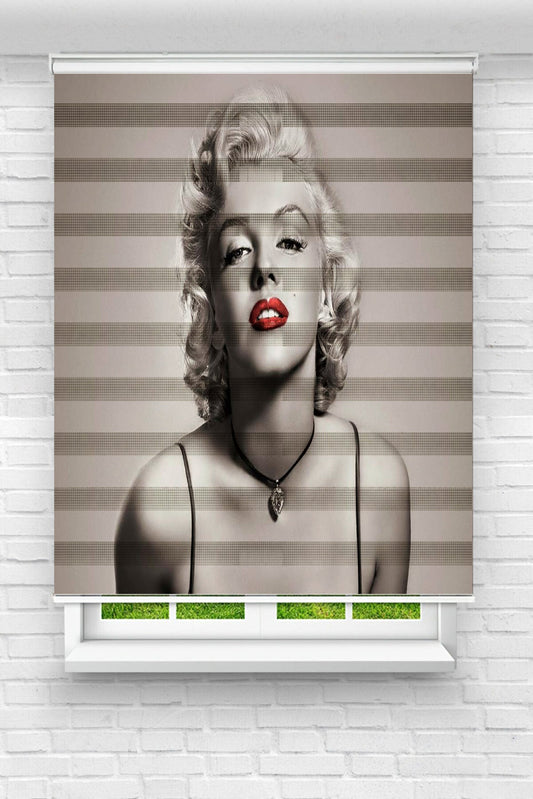 Genç Odası - Marilyn Monroe Baskılı Zebra Perde