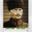 Mustafa Kemal Atatürk Baskılı Zebra Perde02
