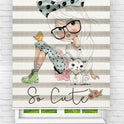 Kız Çocuk Odası - So Cute Baskılı Zebra Perde