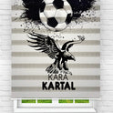 Şampiyon Kara Kartal Baskılı Zebra Perde 