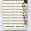 Erkek ve Kız Çocuk Odası İçin Desenli Baskılı Sevimli Kedi Yüzleri Zebra Stor Perde