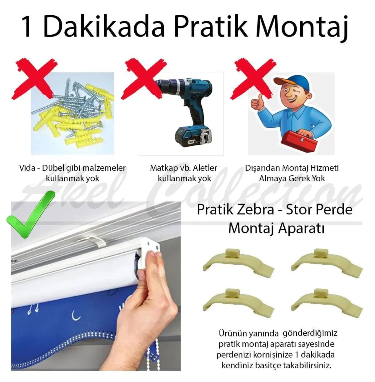 Çocuk Odası Renkli Tosbağa Baskılı Zebra Perde