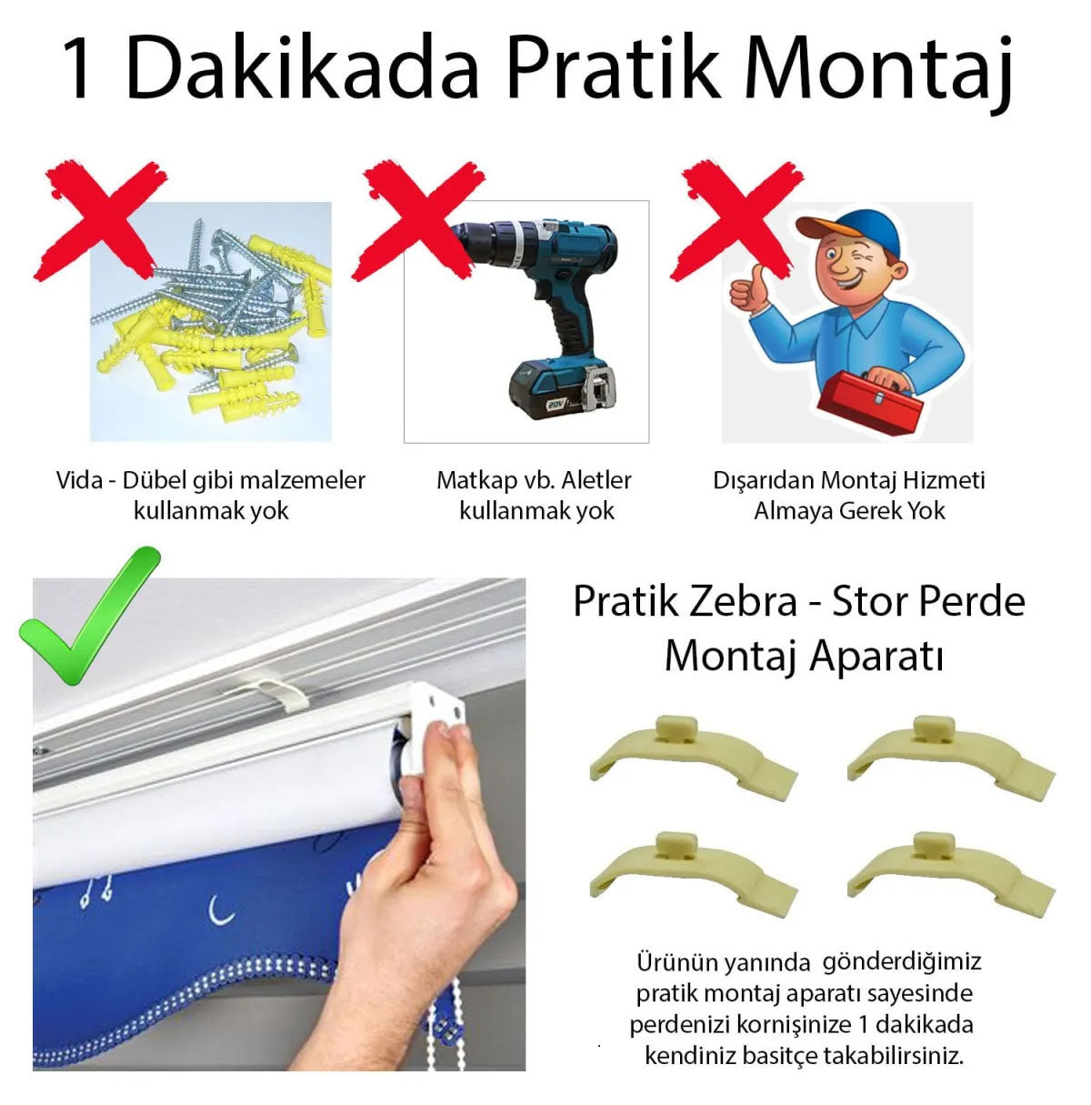 Safari Macerası Çocuk Zebra Perde - (AKEL-1237-7)